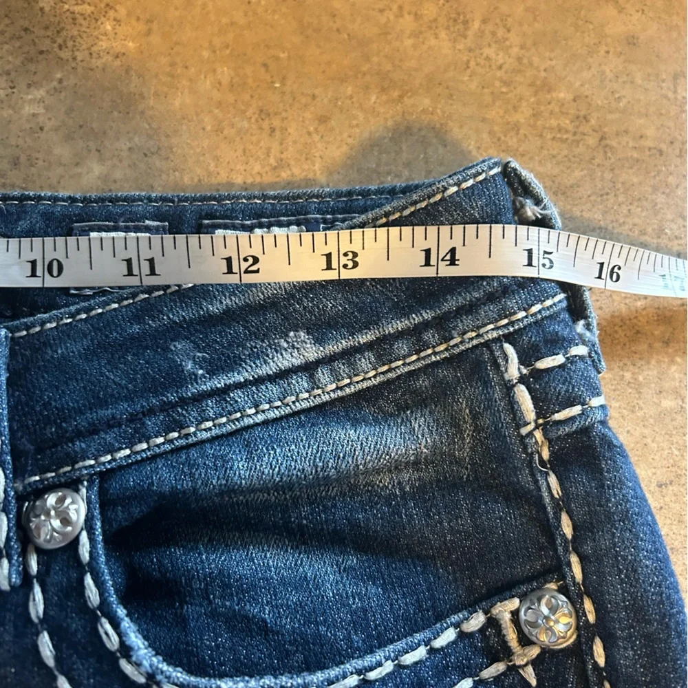 Miss Me Jeans - Cleo Stitched Bootcut - medium blue factory faded Y2K - Picture 13 of 15